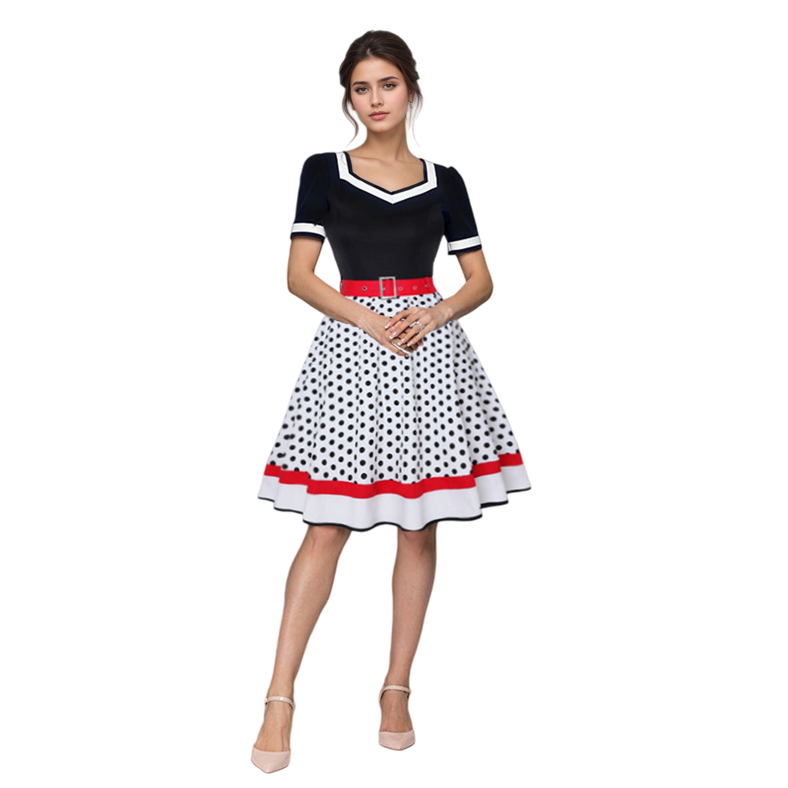 Vintage V-Neck Short Sleeve Sw - огляд і ціна Women'S Fashion Of The 50S