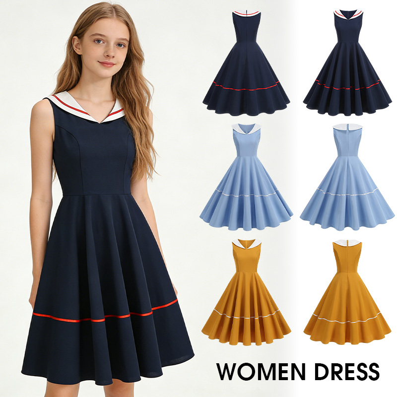 50s 60s Vintage Navy Style Dr - огляд і ціна Women'S Fashion Of The 50S