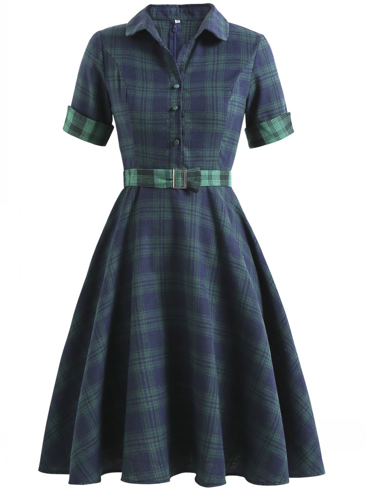 Women Pin Up Lattice Print Cas - огляд і ціна Women'S Fashion Of The 50S