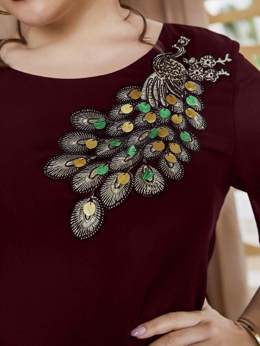 Plus Size Women's Embroidered  - огляд і ціна Women'S Fashion Jersey
