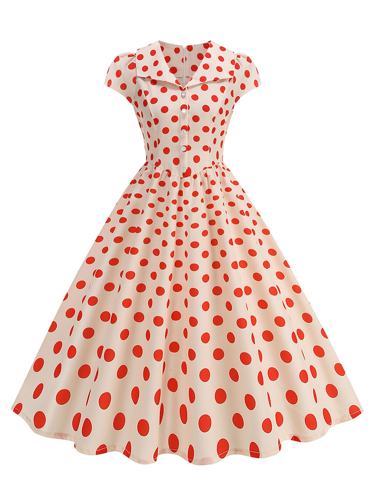 Women's Polka Dot Summer Dress - огляд і ціна Women'S Fashion Of The 50S