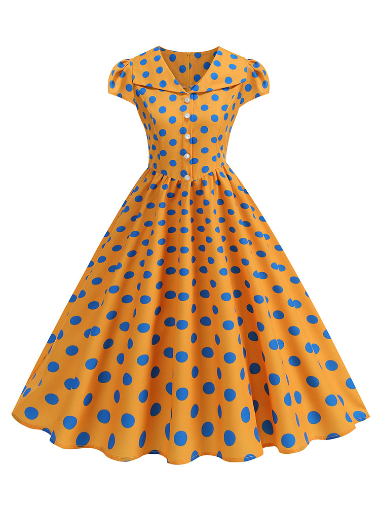 Women's Polka Dot Summer Dress - огляд і ціна Women'S Fashion Of The 50S