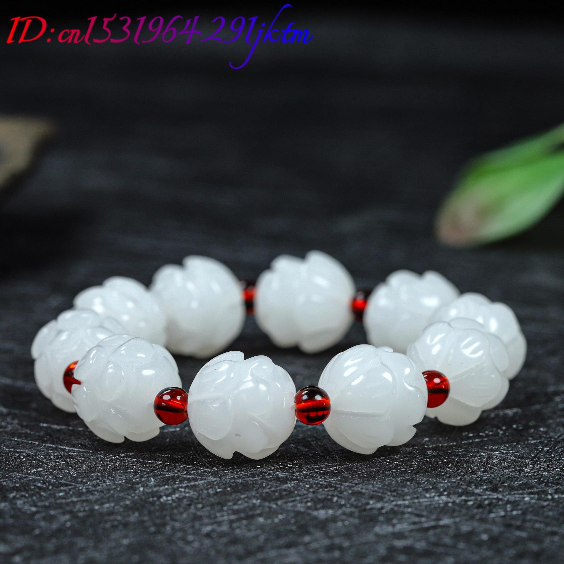 White Real Jade Lotus Bracelet - огляд і ціна Women Fashion Designer
