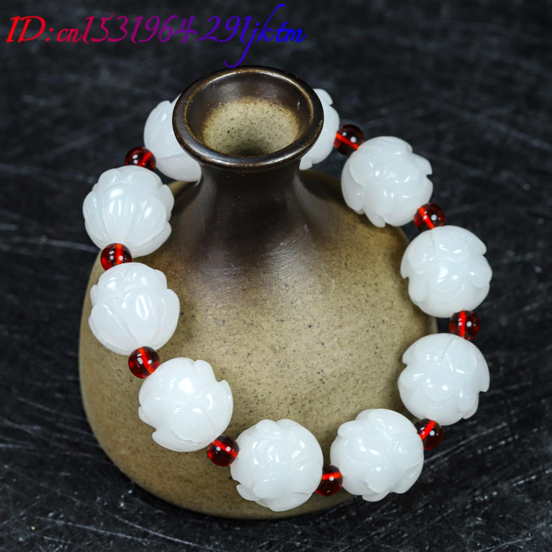 White Real Jade Lotus Bracelet - огляд і ціна Women Fashion Designer