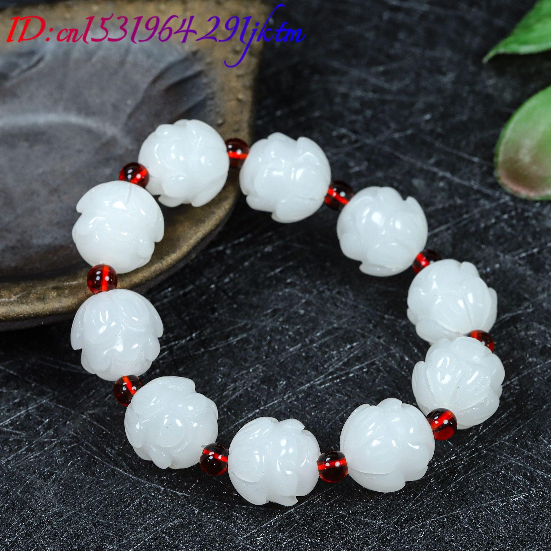 White Real Jade Lotus Bracelet - огляд і ціна Women Fashion Designer