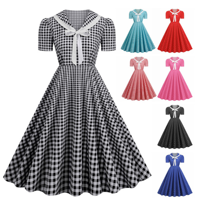 Polka Dot Printed Vintage Larg - огляд і ціна Women'S Fashion Of The 50S