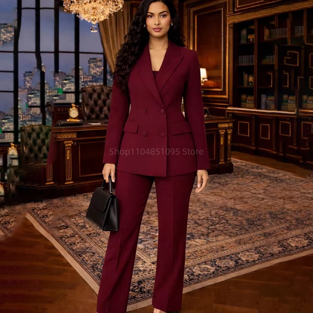Fashion Chic Burgundy Suits fo - огляд і ціна Women'S Fashion Jersey