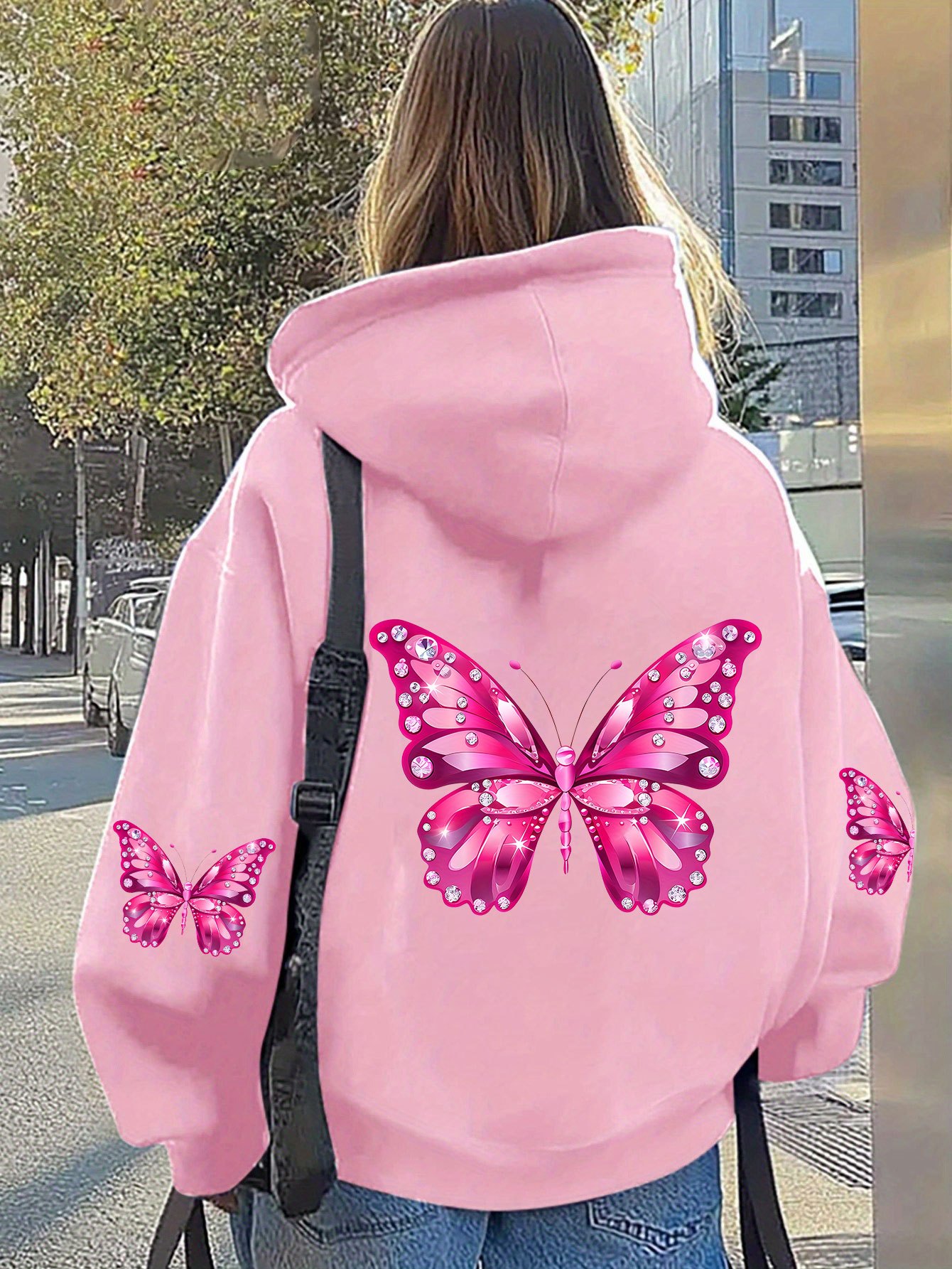 Women Butterfly Print Hoodie U - огляд і ціна Hoodie Women Oversized