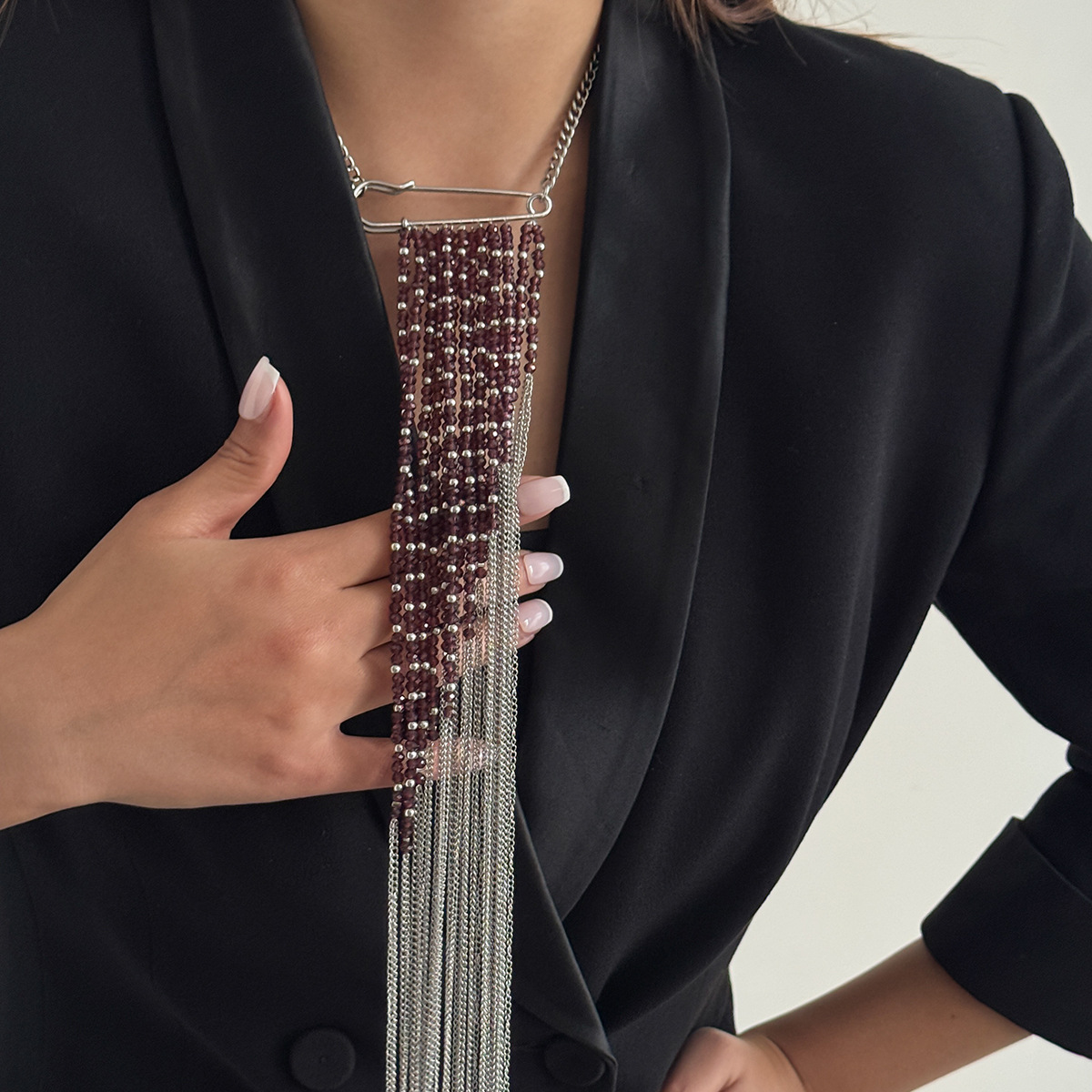 Silver Color Tassel Chain Broo - огляд і ціна Trend Women Fashion