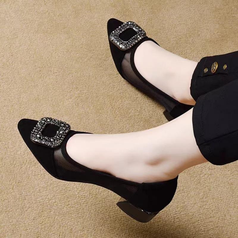 Elegant Pointed Toe Mesh Block - огляд і ціна Women'S Fashion Shoes