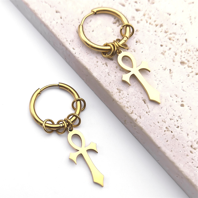 Egypt Ankh Cross Hoop Drop Dan - огляд і ціна Women Fashion Egypt